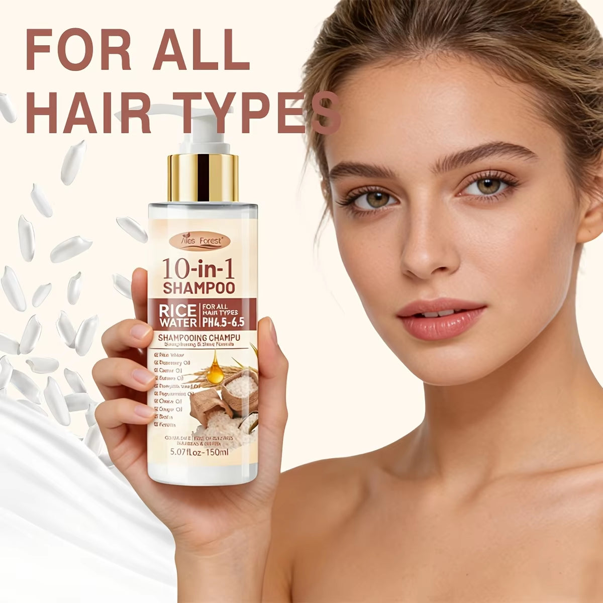 Revitalize Your Hair with Our 2-Piece Fermented Rice Water Shampoo and Conditioner Set – Perfect for Lush, Voluminous Locks!