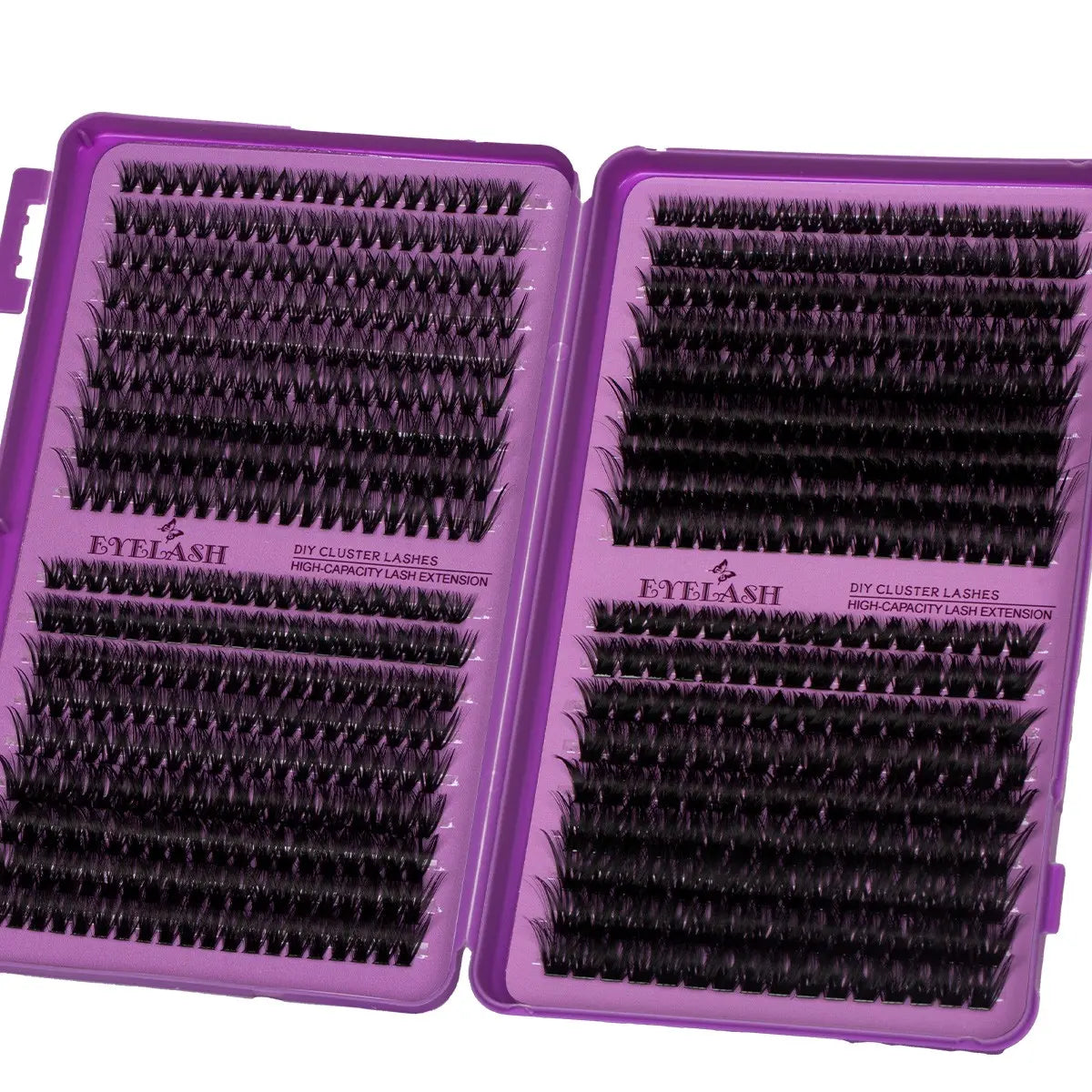 Large Capacity DIY Lashes Clusters Kit, D Curl Mixed Length, Light Soft False Lashes, Individual Lashes Thick Cluster Lashes, Long-Lasting, Includes Bond&Seal Brush and Tweezer, Beginner Friendly