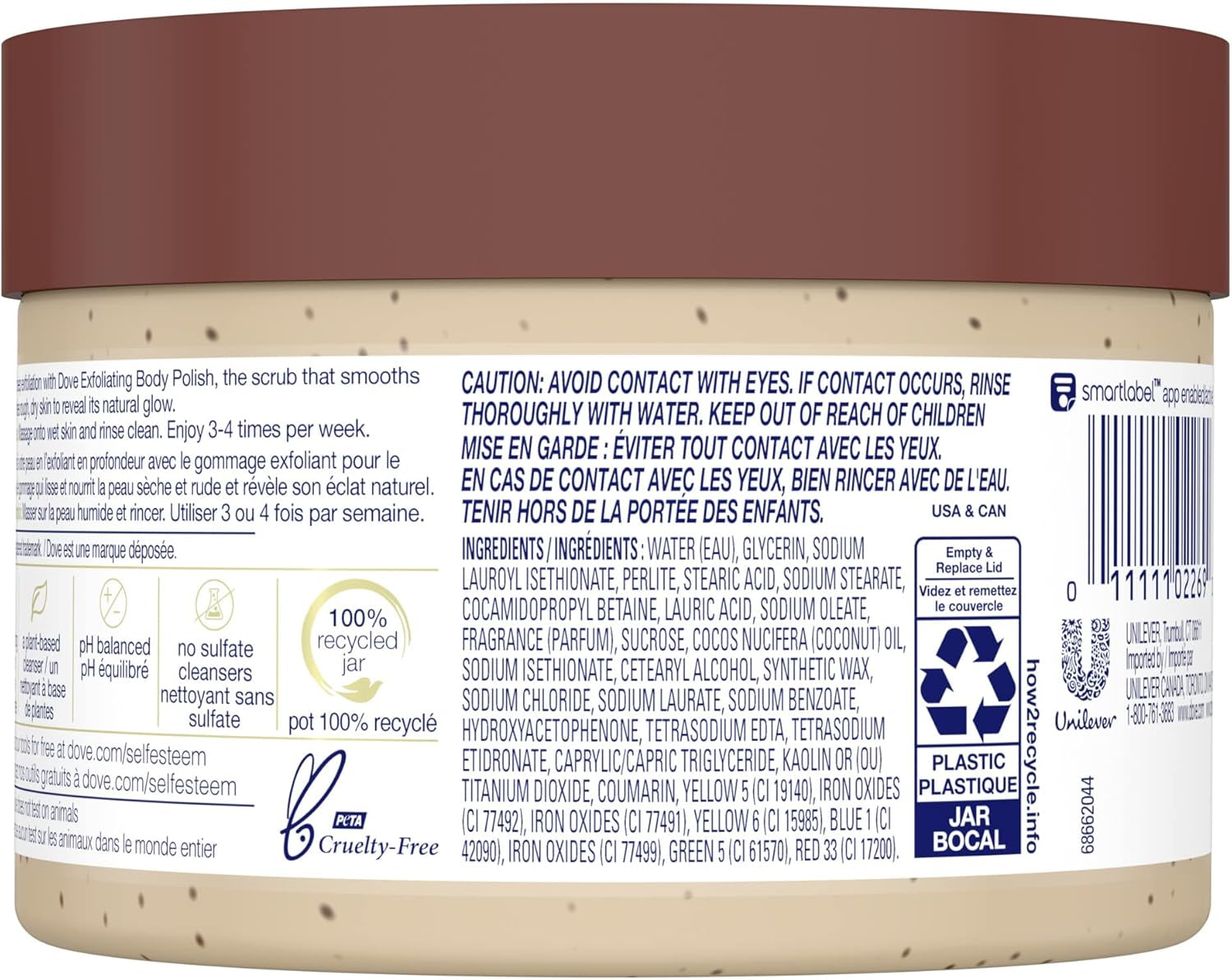 Exfoliating Body Polish with Brown Sugar and Coconut Butter - 298g for Silky Smooth Skin and Nutrient Restoration