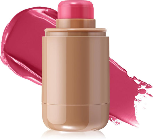 Multi-Use Cream Blush Stick for Lips and Cheeks - Ideal Makeup for Mature Skin