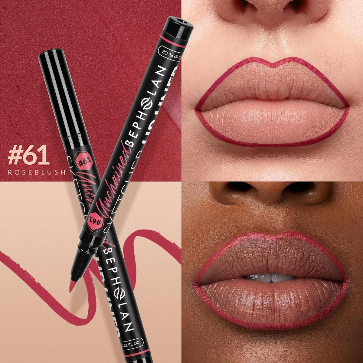 BEPHOLAN All-Day Waterproof Liquid Lip Liner and Stain - Precision Application for Beautiful Lips