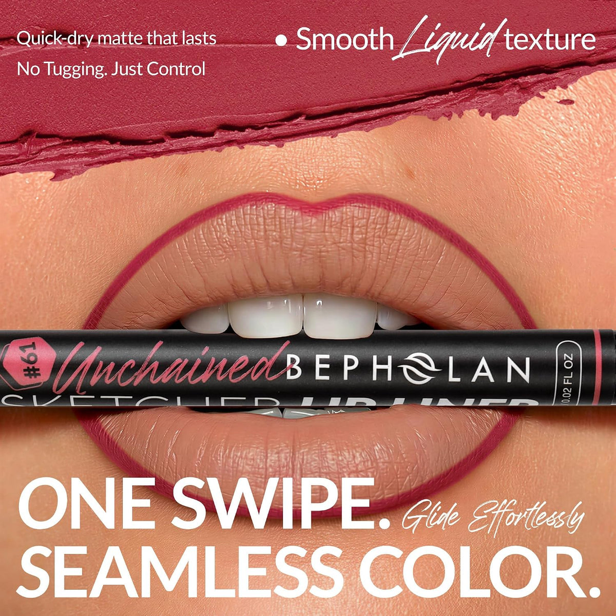 BEPHOLAN All-Day Waterproof Liquid Lip Liner and Stain - Precision Application for Beautiful Lips