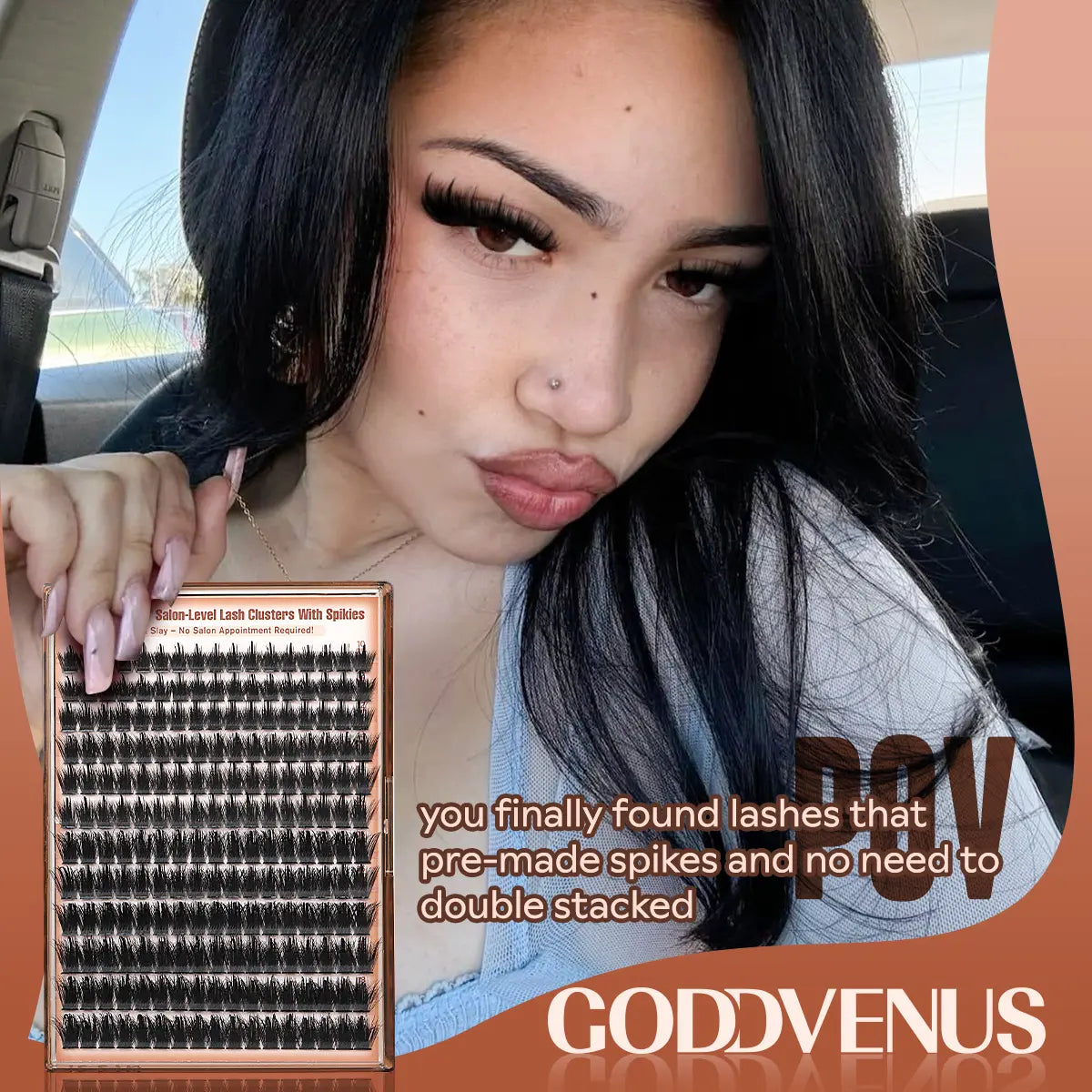 Goddvenus Spiky Slay Manga Lash Clusters with Spikes Pre-Spikes Wispy Cluster Eyelash Extensions Fluffy Anime Eyelashes Clusters Reusable Faux Mink Fairy Individual Lash Extension D Curve 12-18Mm 204 Pieces - Cosmetic, Makeup