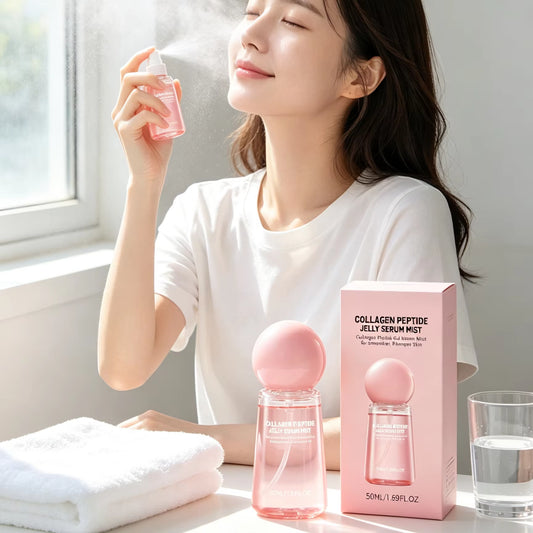 Revitalize Your Skin with Collagen Peptide Jelly Mist Serum - Deep Hydration & Firming Face Care