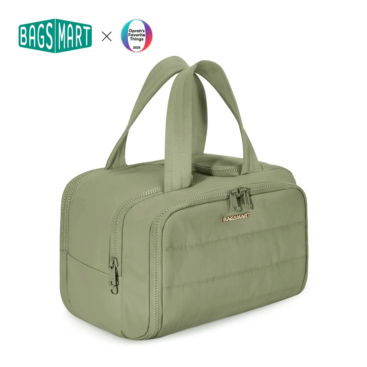 BAGSMART Crush 4-In-1 Puffy Multi-Functional Travel Toiletry Bag for Women Large Capacity Organizer with Handle for Accessories Essentials Toiletries Makeup Organizer Storage Bag Brush Pouch Travel Essentials Tiktokshopsummersale Tiktokshopbacktoschool