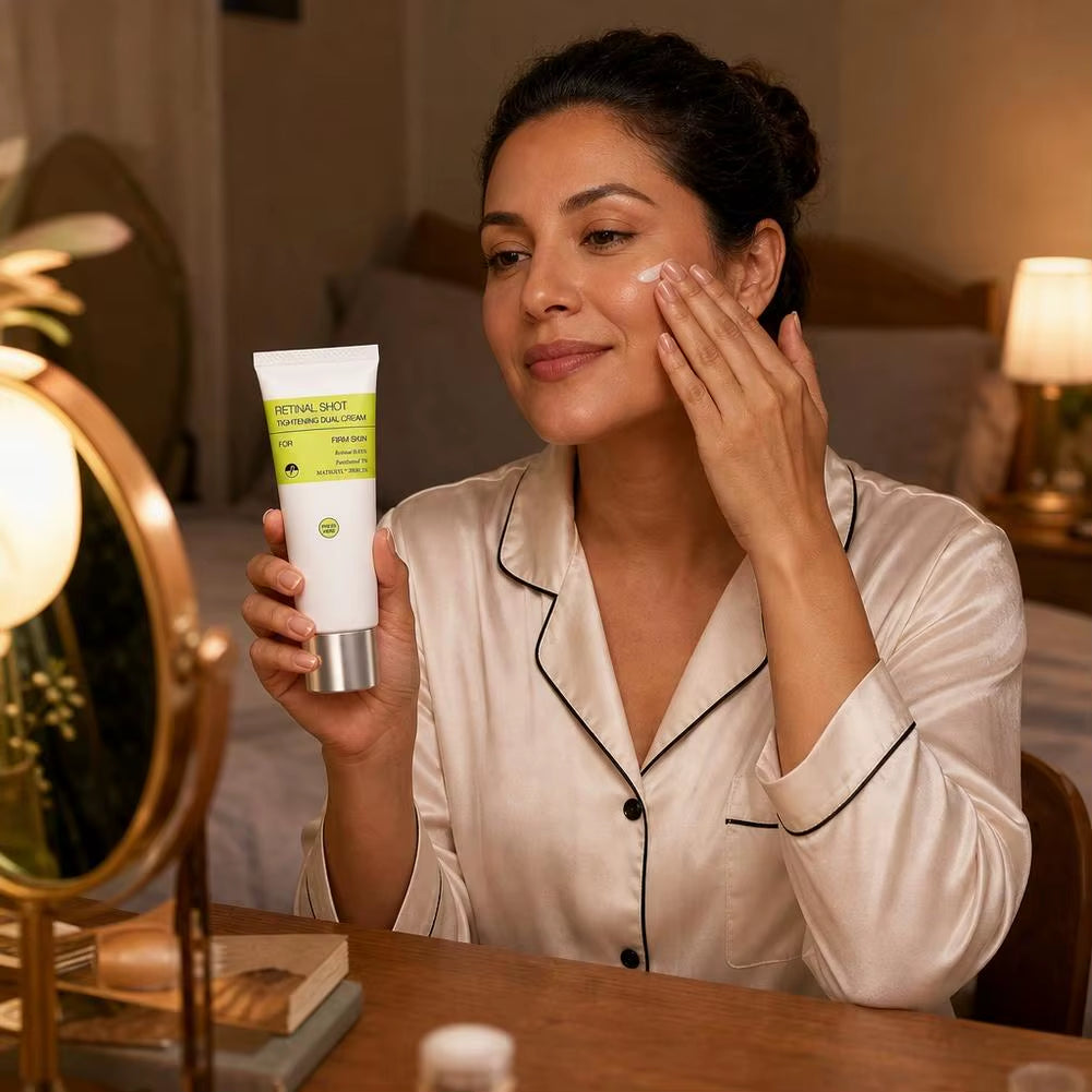 The Vita-A Retinal Shot Tightening Dual Cream 50Ml Facial Vita B5 Relief Cream Moisturizing Wrinkle Care Brighten Skin Care