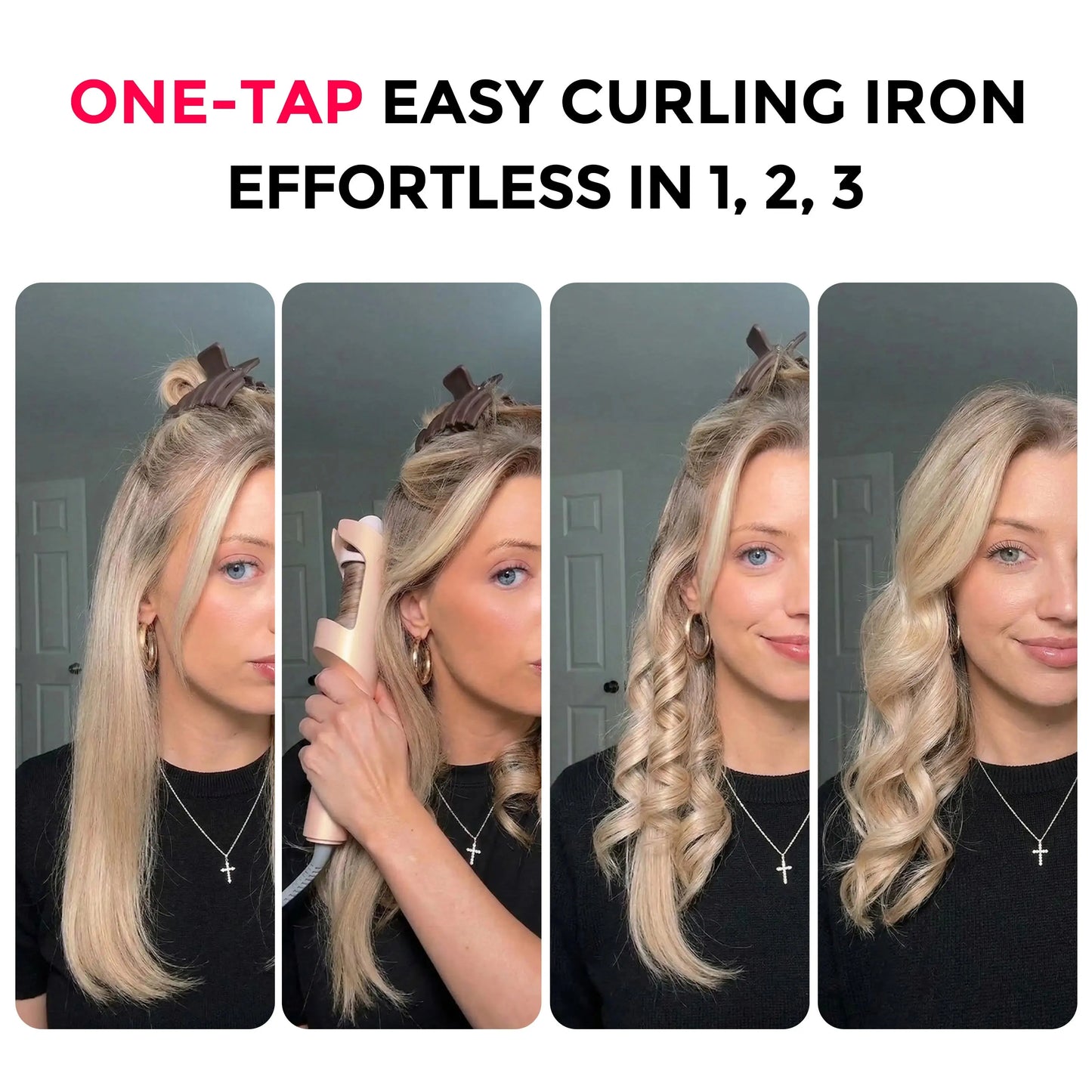 TYMO CURLPRO Automatic Hair Curler - Multifunctional Styler, Curling Irons with Negative-Ion Ceramic Coating, Anti-Jam Chip, 1-Tap Auto-Rotating Barrel, Dual Temp, Timer, Swivel Cord, Anti-Tangle, Travel-Friendly Bouncy Curls Gift for Women