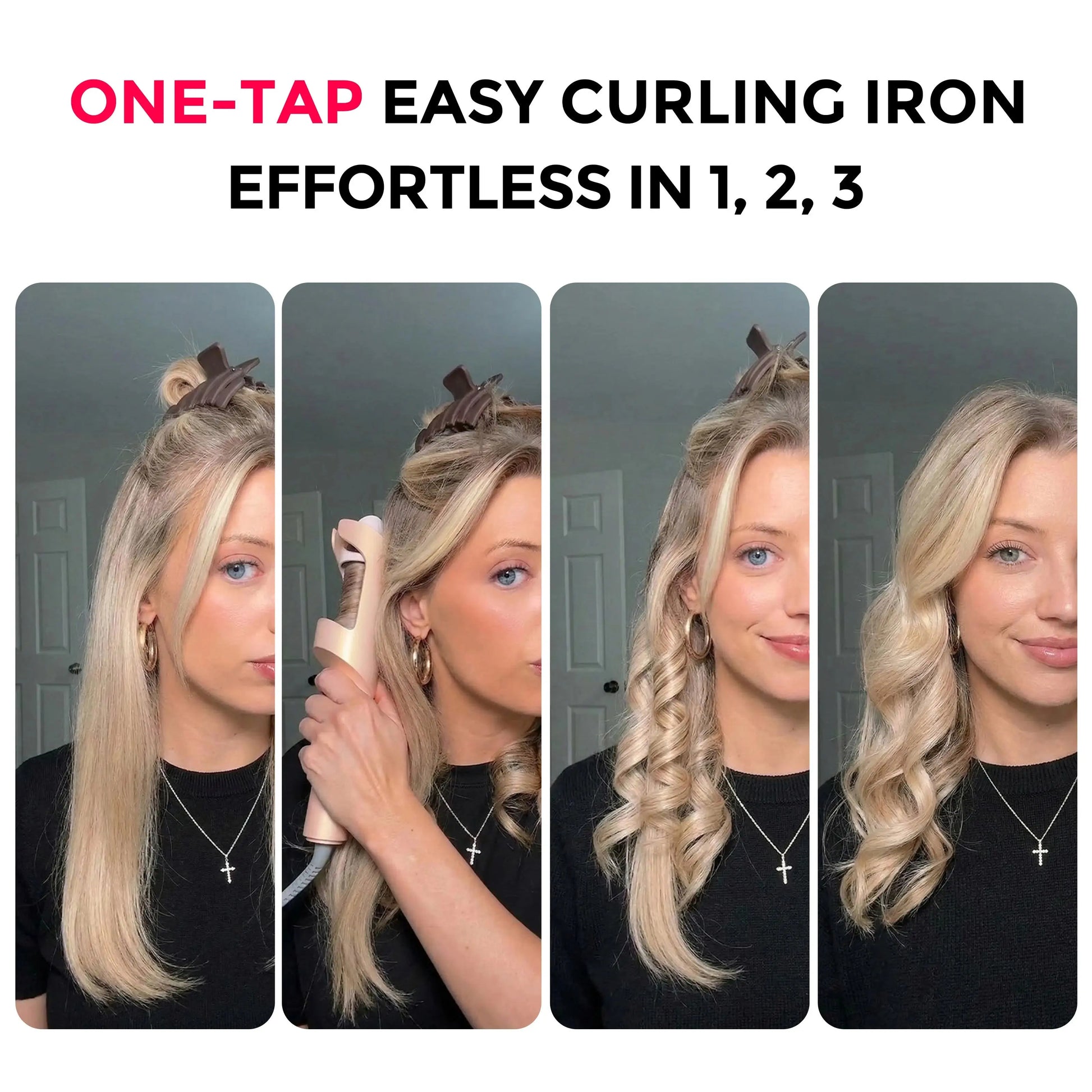 TYMO CURLPRO Automatic Hair Curler - Multifunctional Styler, Curling Irons with Negative-Ion Ceramic Coating, Anti-Jam Chip, 1-Tap Auto-Rotating Barrel, Dual Temp, Timer, Swivel Cord, Anti-Tangle, Travel-Friendly Bouncy Curls Gift for Women
