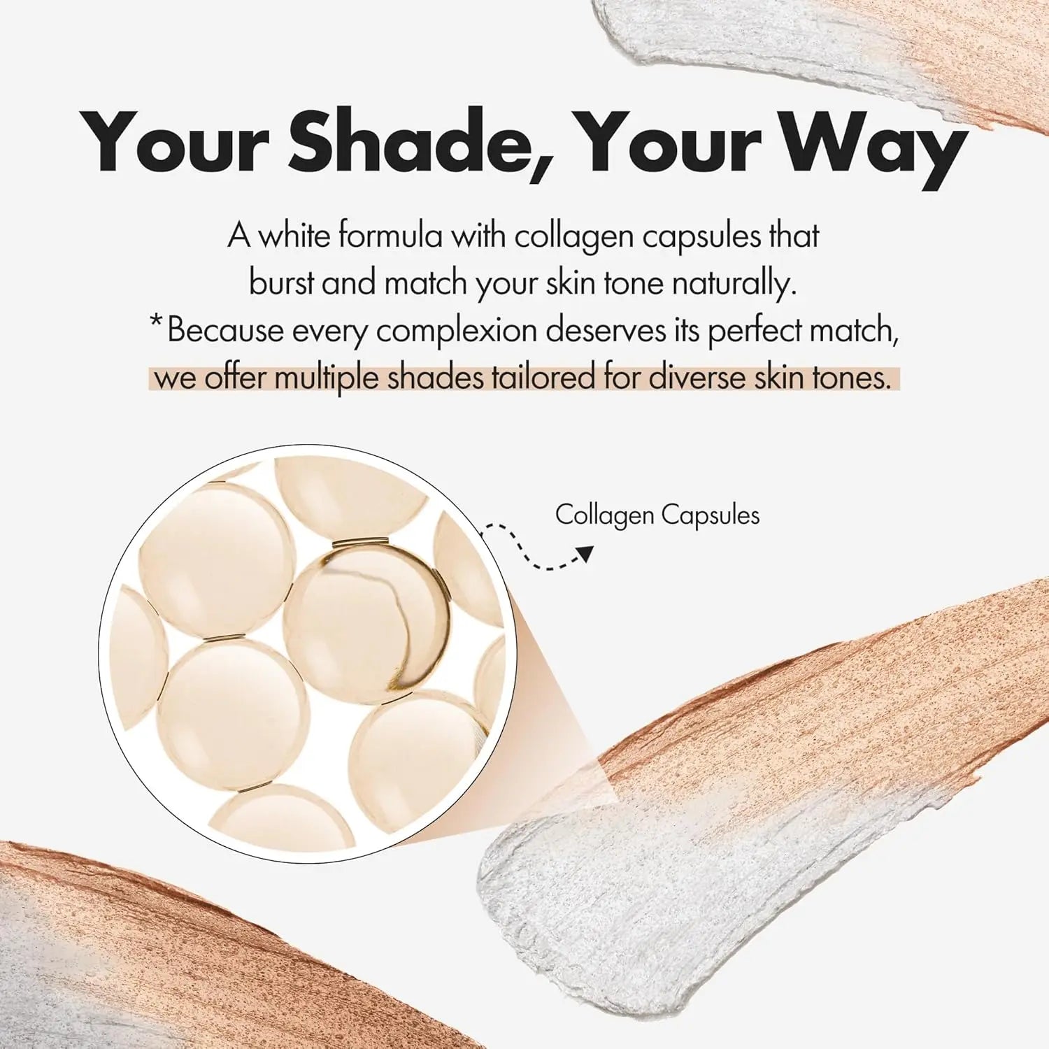 [ELROEL Official Store] ELROEL Blanc Cover Cream Stick V White - Korean Color-Changing Foundation Stick with Volufiline - Medium to Full Coverage Dewy Finish Base Makeup - Dual-Ended with Detachable Brush (13G, 0.04 Oz)