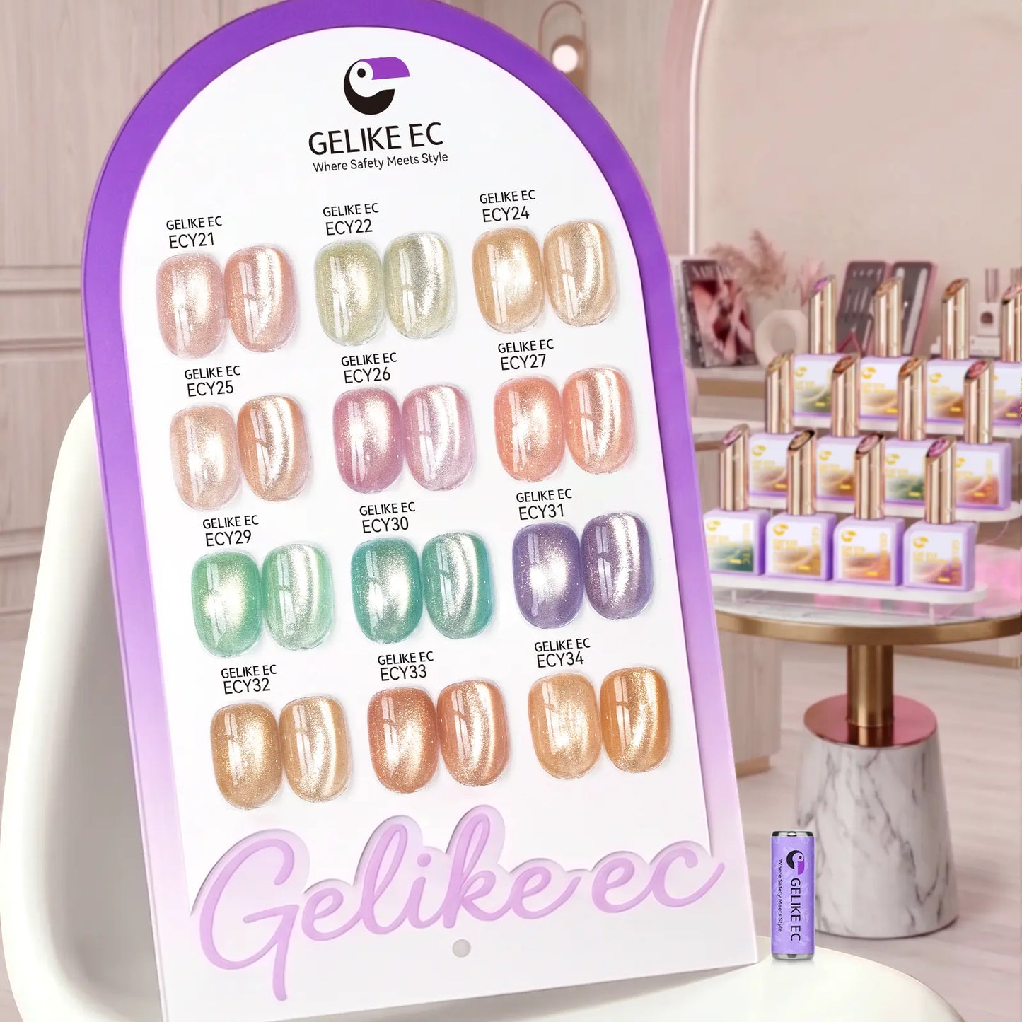 Transform Your Nails with Gelikeec Cat Eye Gel Polish Set - Salon Quality, Chic & Long-Lasting 16Ml