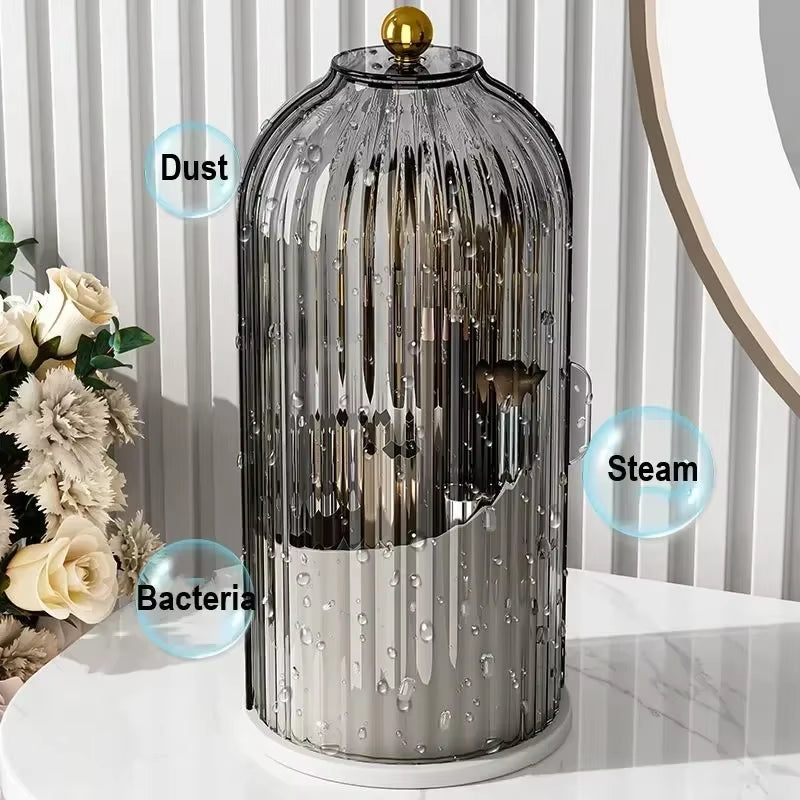 Makeup Brush Holder 360° Rotating Desktop Makeup Organizer Lipstick Eyebrow Pencil Containe