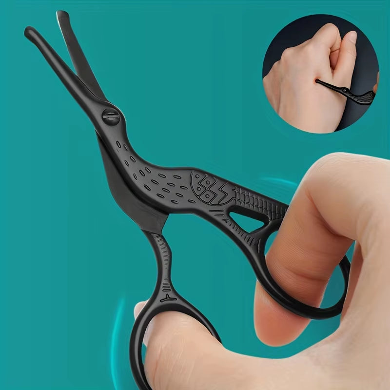 Precision Round Head Stainless Steel Nose Hair Scissors – Perfect for Eyebrows, Beard, and Ear Hair Grooming