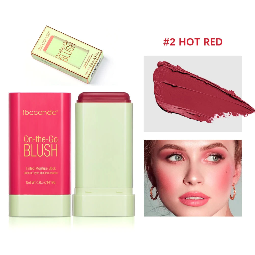 Elevate Your Look with Our Waterproof Blush Stick - Easy Color Rouge for a Brightened Skin Tone