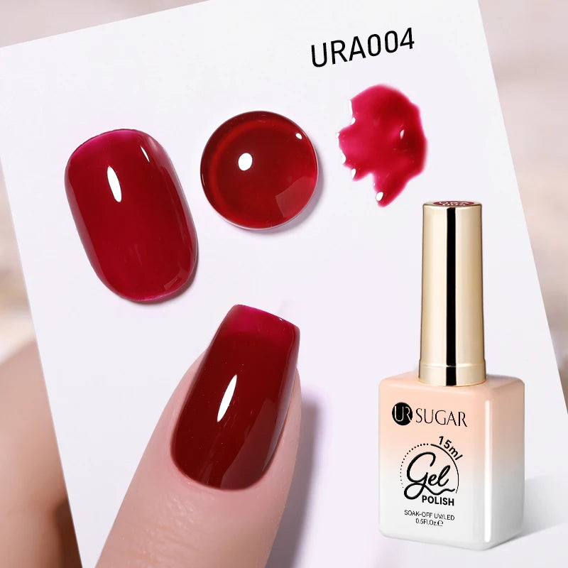 Transform Your Nails with 15ml Jelly Milky White Translucent Gel Polish - Semi-Permanent UV Nail Art Varnish for Stunning Results
