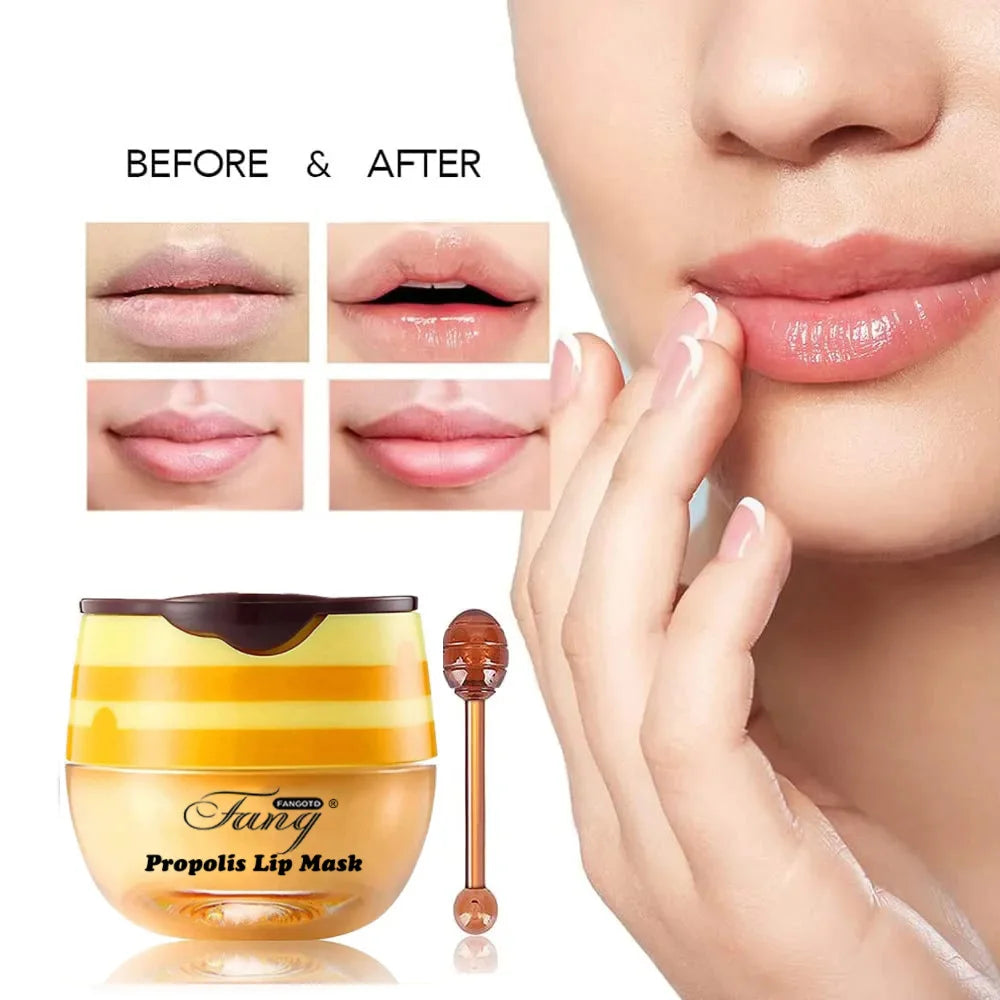 Indulge Your Lips with Our 5.5G Strawberry Honey Lip Sleep Mask - Nourishing Moisturizing Lip Gloss for Nighttime Care