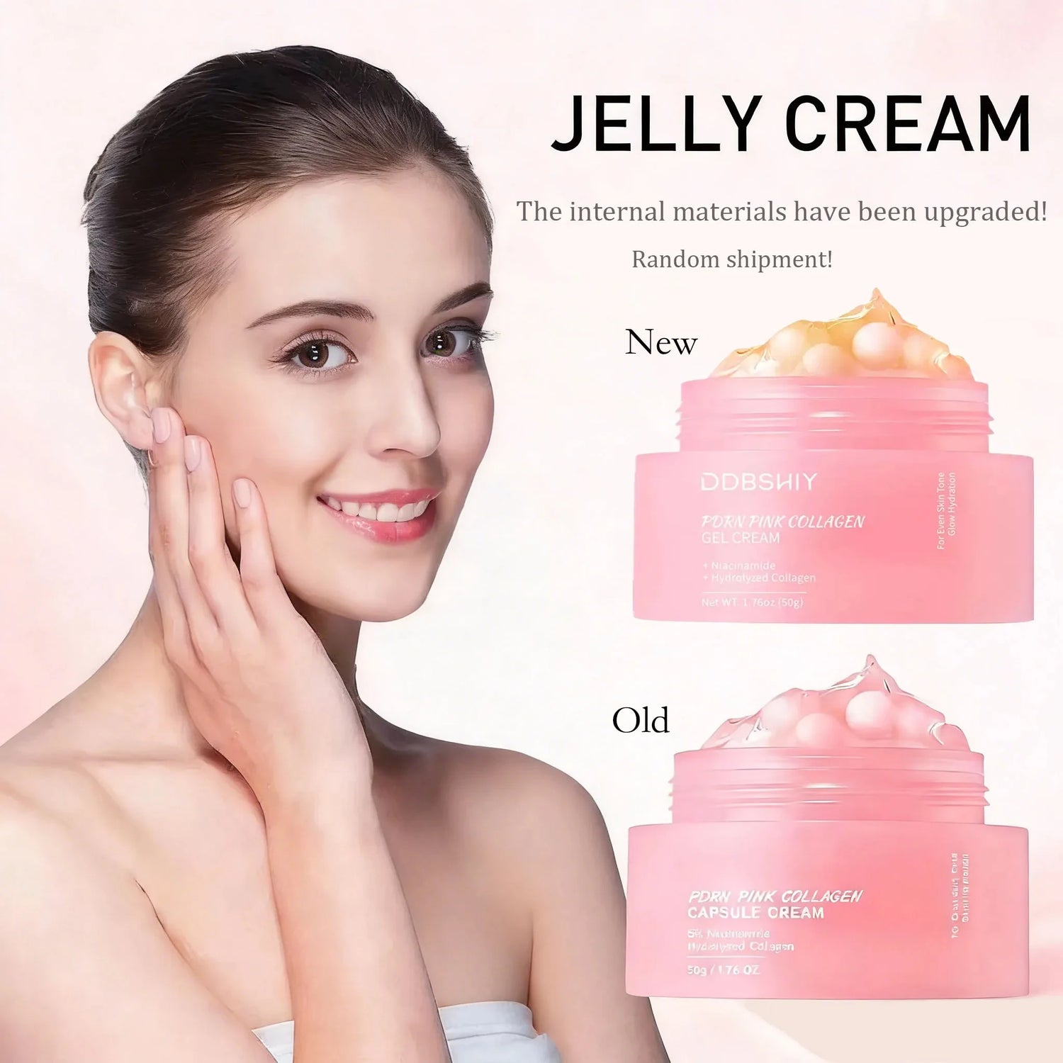 Revitalize Your Skin with Korean PDRN Pink Collagen Capsule Cream – Lightweight Moisturizer with Niacinamide for a Radiant, Even Complexion!