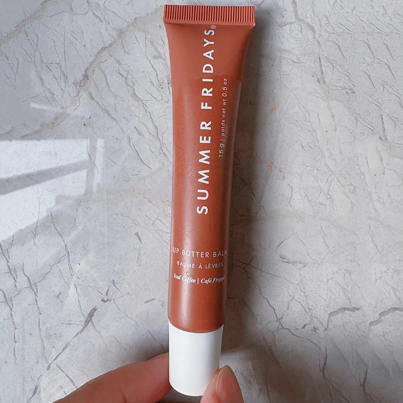 Vanilla Beige Lip Balm & Transparent Lipstick Set - Moisturizing Lip Makeup with Smooth Soft Tube & Mirror Gloss