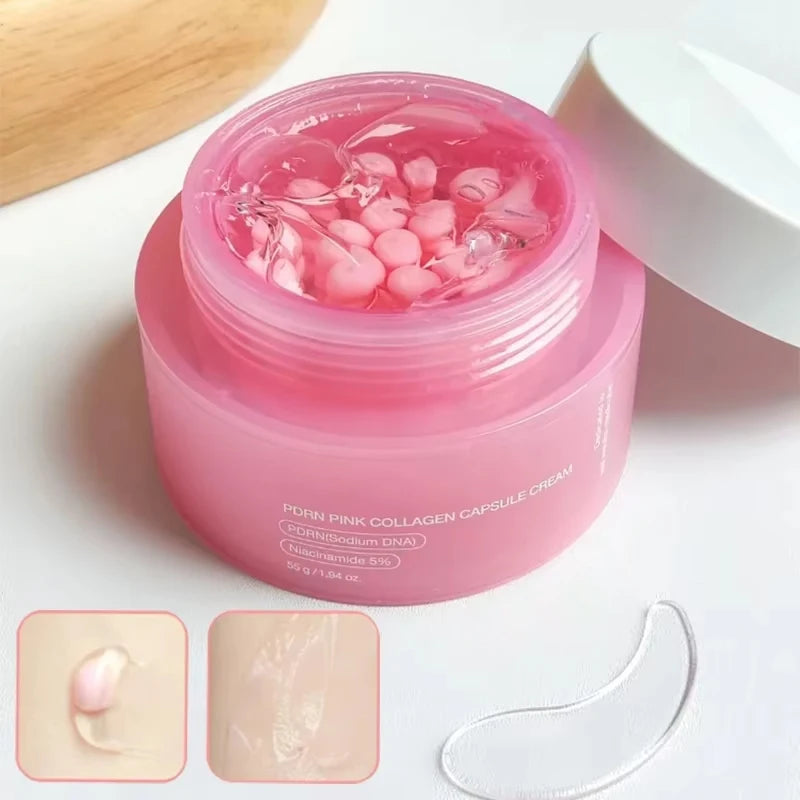 Revitalize Your Skin with Korean PDRN Pink Collagen Capsule Cream – Lightweight Moisturizer with Niacinamide for a Radiant, Even Complexion!
