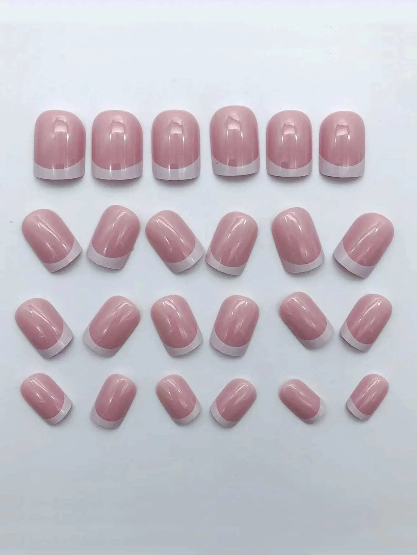 Elevate Your Style with 24Pcs Short Square Fake Nails - Cute Bride Heart White French Tips for Effortless Glam!