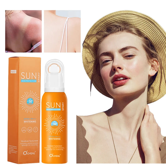 Revitalize Your Skin with O'Cheal 150ml Sunscreen Spray - Anti-Aging, Moisturizing, and Whitening Formula for Body, Face, and Neck