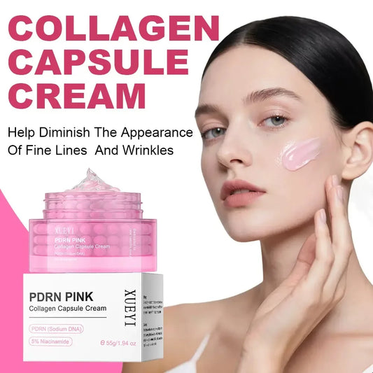 Revitalize Your Skin with Korean PDRN Pink Collagen Capsule Cream – Lightweight Moisturizer with Niacinamide for a Radiant, Even Complexion!