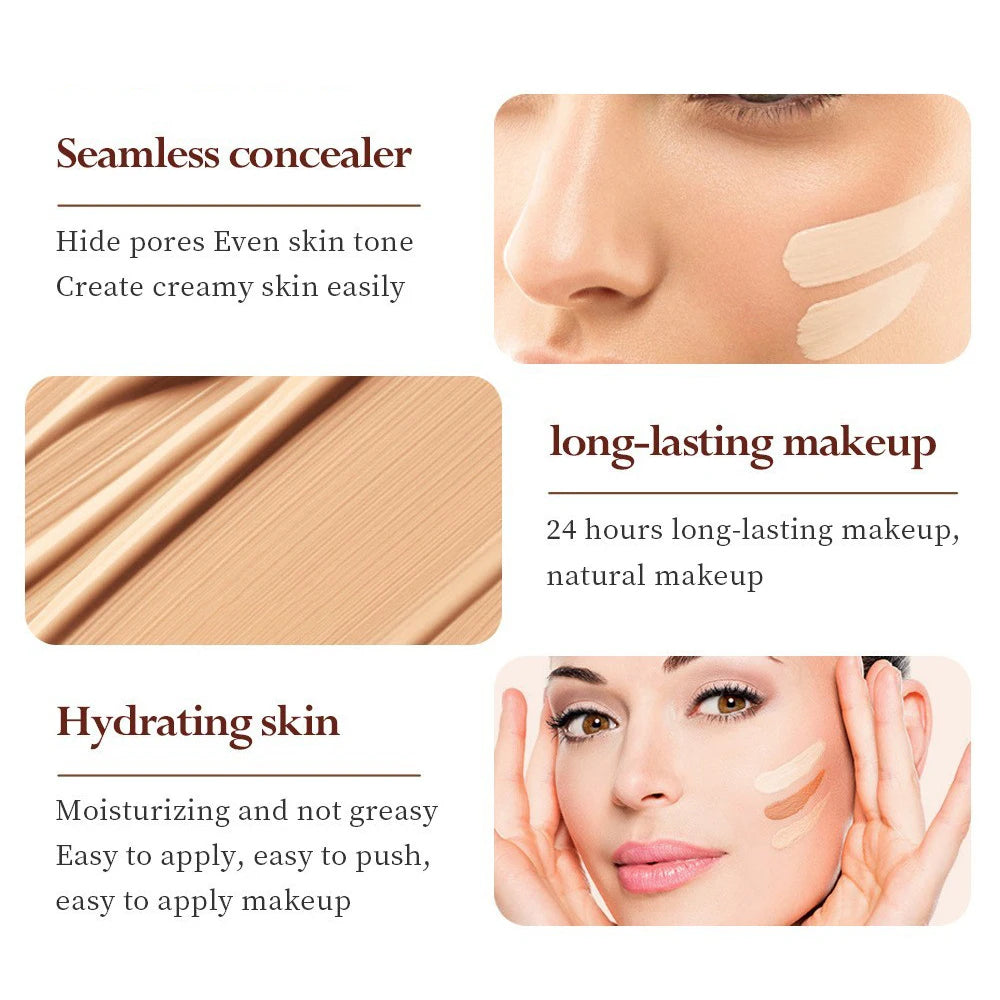 Transform Your Look with the Ultimate 6 Color Matte Concealer - Oil Control & Waterproof for Flawless Skin!