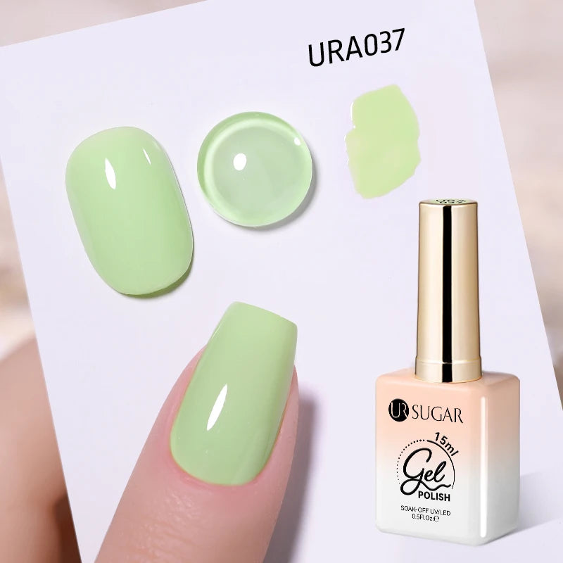 Transform Your Nails with 15ml Jelly Milky White Translucent Gel Polish - Semi-Permanent UV Nail Art Varnish for Stunning Results