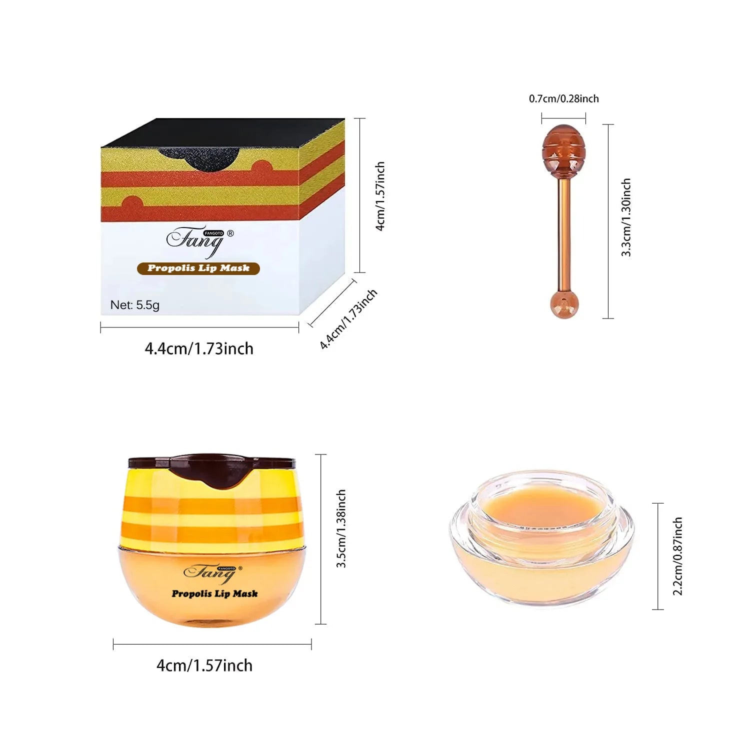 Indulge Your Lips with Our 5.5G Strawberry Honey Lip Sleep Mask - Nourishing Moisturizing Lip Gloss for Nighttime Care