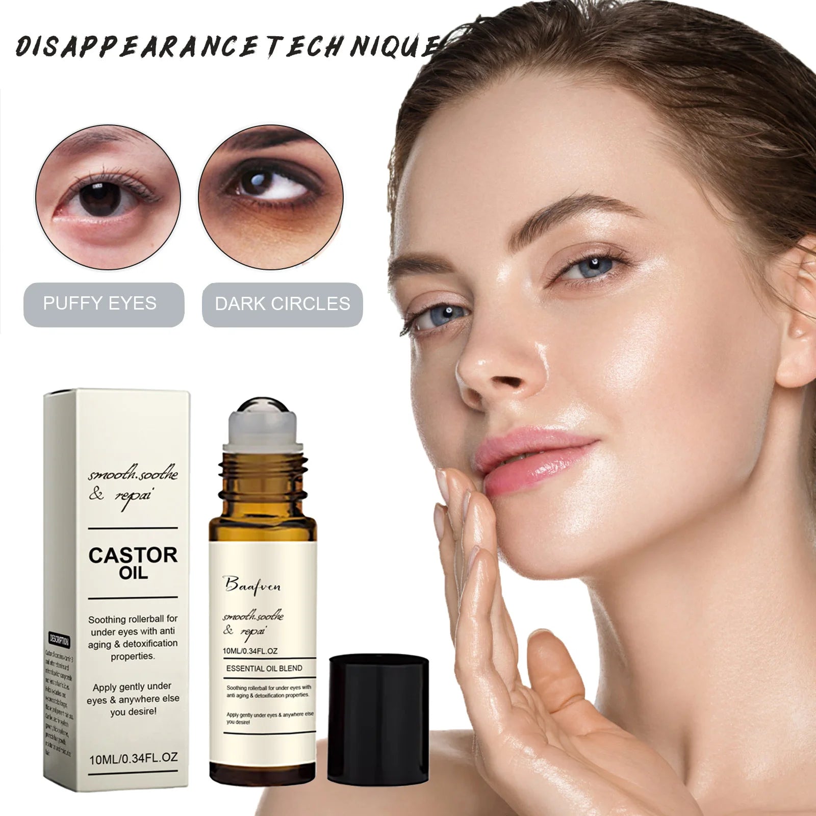 Revitalize Your Eyes with Our Castor Oil Eye Serum - Anti-Wrinkle, Dark Circle Removal, and Puffiness Reduction for Youthful, Radiant Skin!