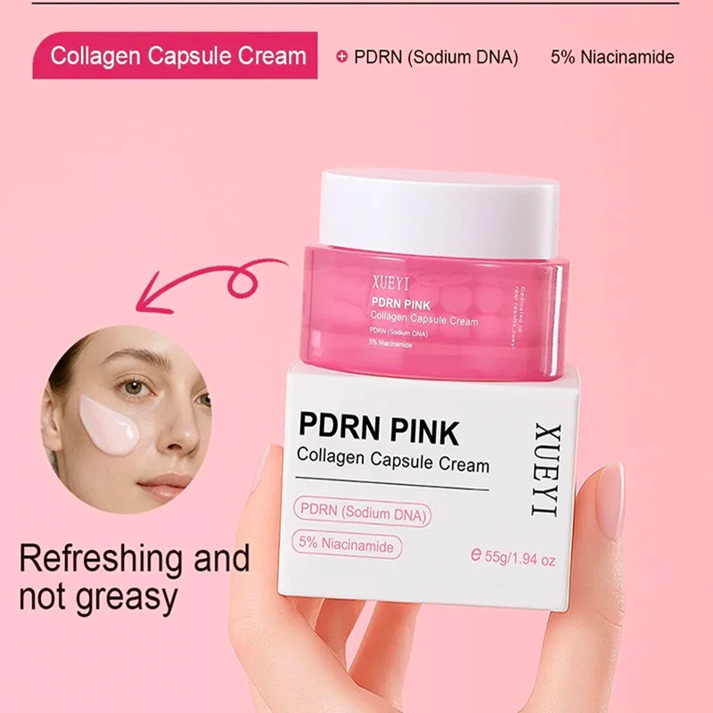 Revitalize Your Skin with Korean PDRN Pink Collagen Capsule Cream – Lightweight Moisturizer with Niacinamide for a Radiant, Even Complexion!