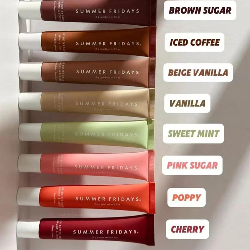 Vanilla Beige Lip Balm & Transparent Lipstick Set - Moisturizing Lip Makeup with Smooth Soft Tube & Mirror Gloss