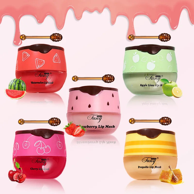 Indulge Your Lips with Our 5.5G Strawberry Honey Lip Sleep Mask - Nourishing Moisturizing Lip Gloss for Nighttime Care