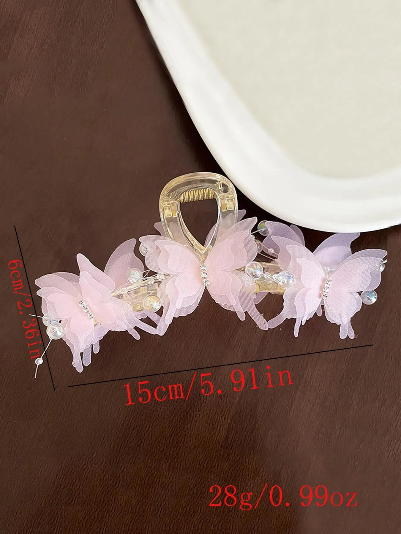 Women'S Elegant Rhinestone Decorated Butterfly Design Hair Claw, Exquisite Trendy Hair Claw for Fall Festival, Fashionable Hair Accessories for Women & Girls, Birthday Gifts