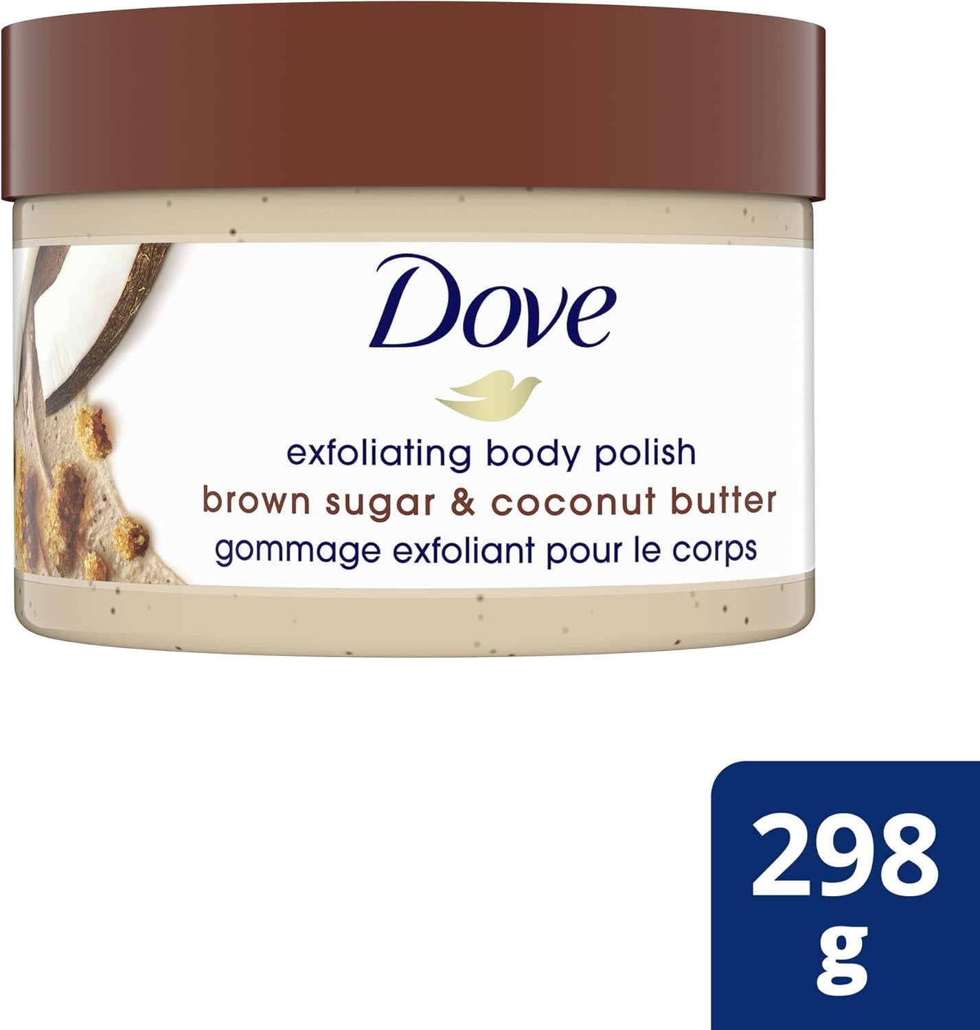 Exfoliating Body Polish with Brown Sugar and Coconut Butter - 298g for Silky Smooth Skin and Nutrient Restoration