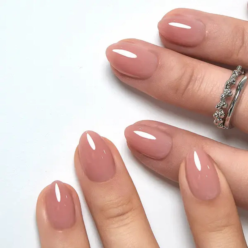 Milky White Press on Nails | Curvlife Nail | 30Pcs | Glossy Natural Finish | Easy Apply, Comfortable & Durable | Daily, Business & Elegant Nail Art | Summervibes