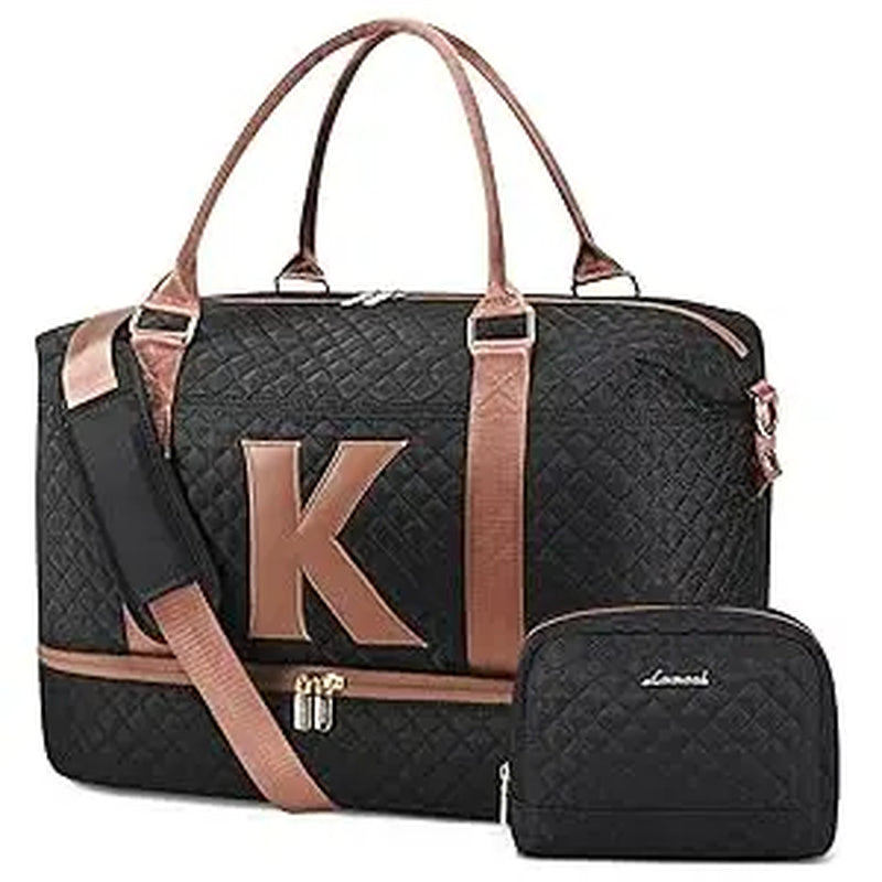 LOVEVOOK Weekender Bag Travel Duffel Bag with Shoe Compartment and Toiletry Bag for Women, Hospital Bag for Mom, Carry on Overnight Bag, Travel Essentials. Tiktokshopbacktoschool