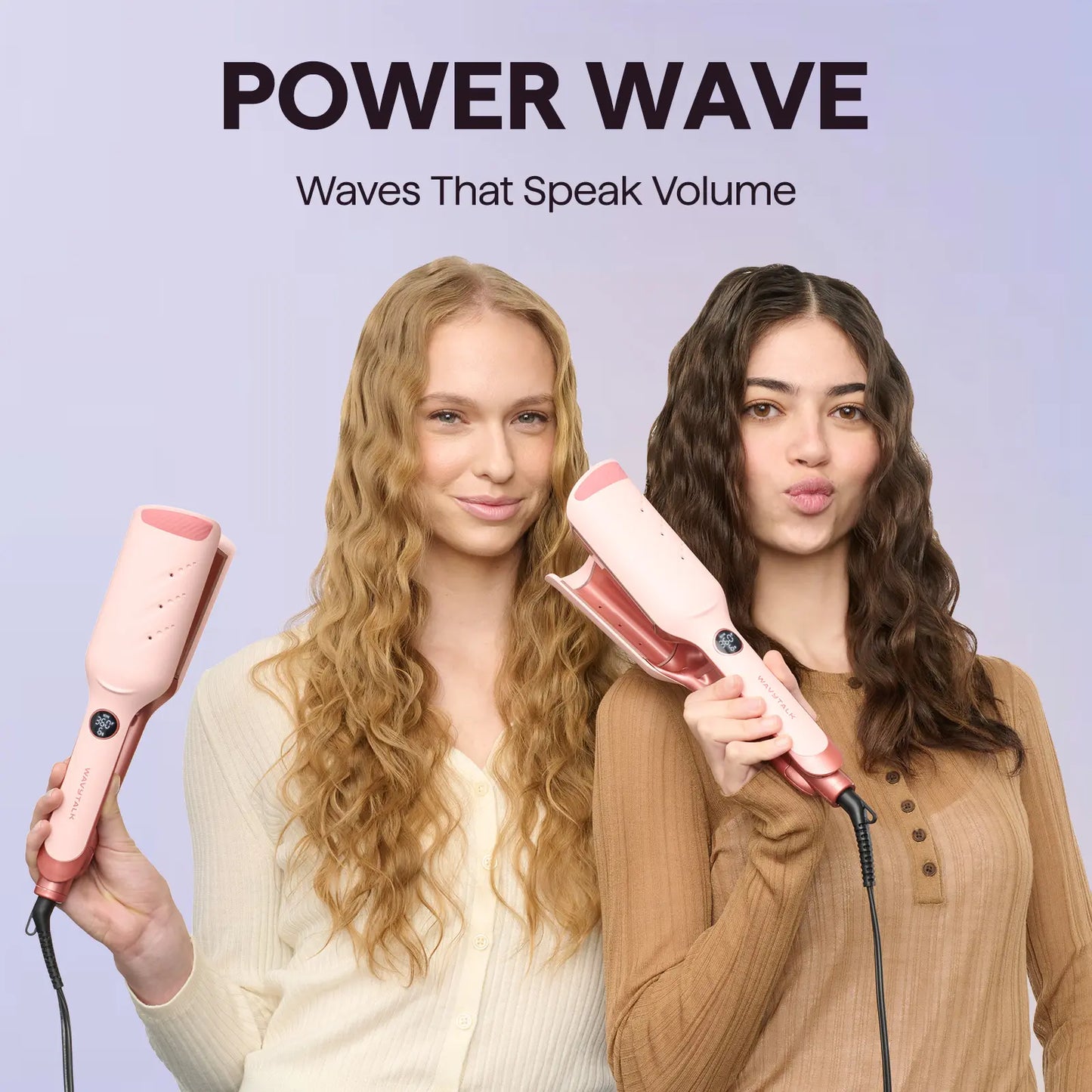 Wavytalk Waver Crimper Hair Tool - Ionic Hair Crimper Iron, Curling Irons for Beach Waves, Dual Voltage, Lightweight, Frizz & Damage Reduction, Travel-Friendly Personal Care Appliance, Hair Tools