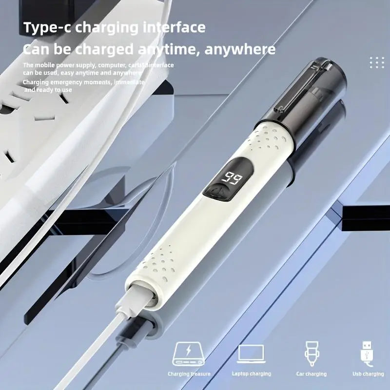 Portable Electric Nose Hair Trimmer for Men and Women, No Pulling Compact USB Rechargeable Trimmer, Suitable for Nose, Eyebrow and Ear Hair Trimming