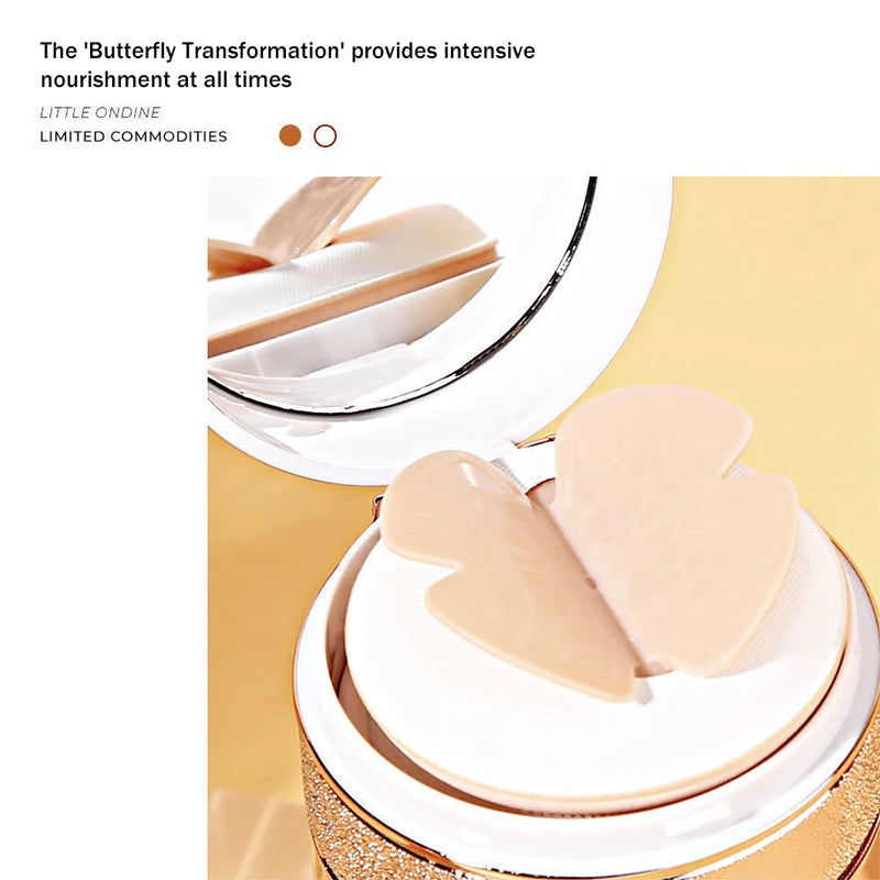 Air Cushion BB Cream Moisturizing Foundation Concealer Whitening Oil-Control Waterproof Butterfly Powder Puff Makeup Cosmetics