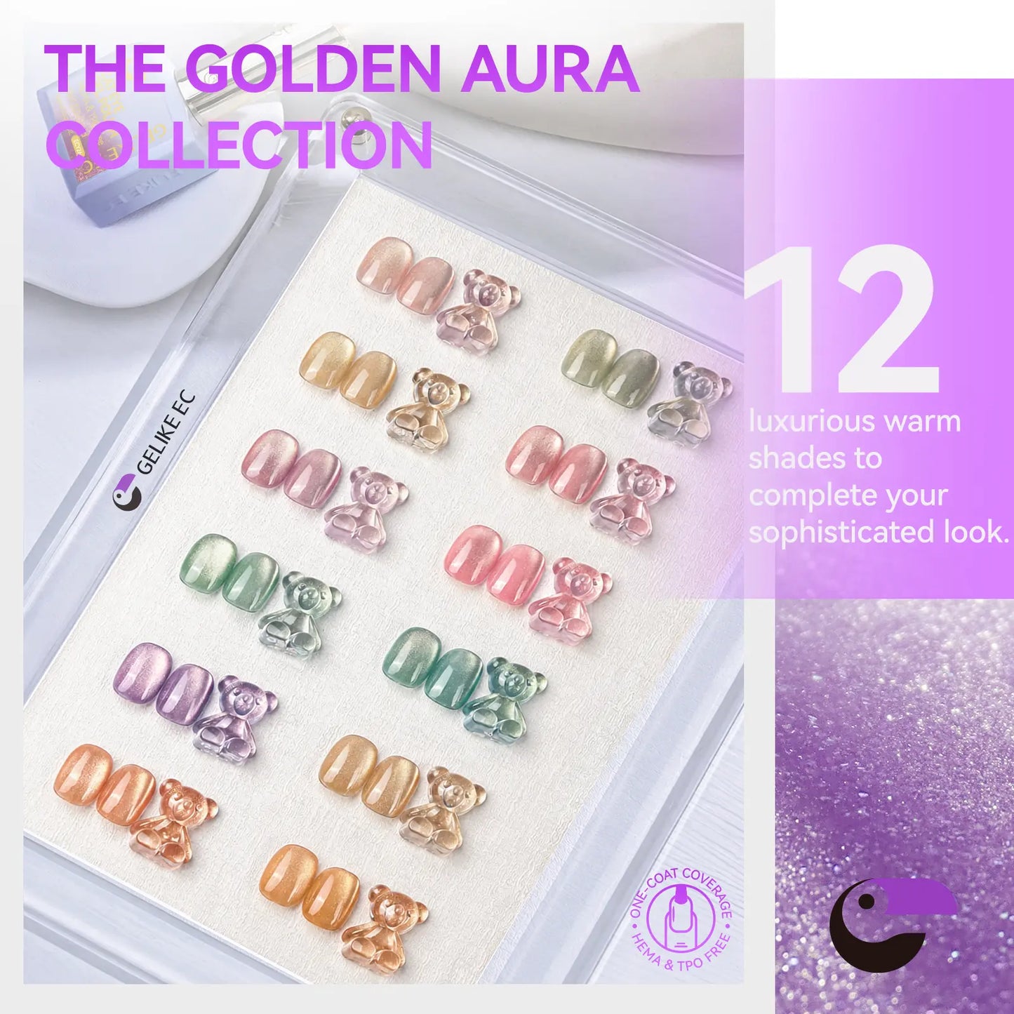 Transform Your Nails with Gelikeec Cat Eye Gel Polish Set - Salon Quality, Chic & Long-Lasting 16Ml