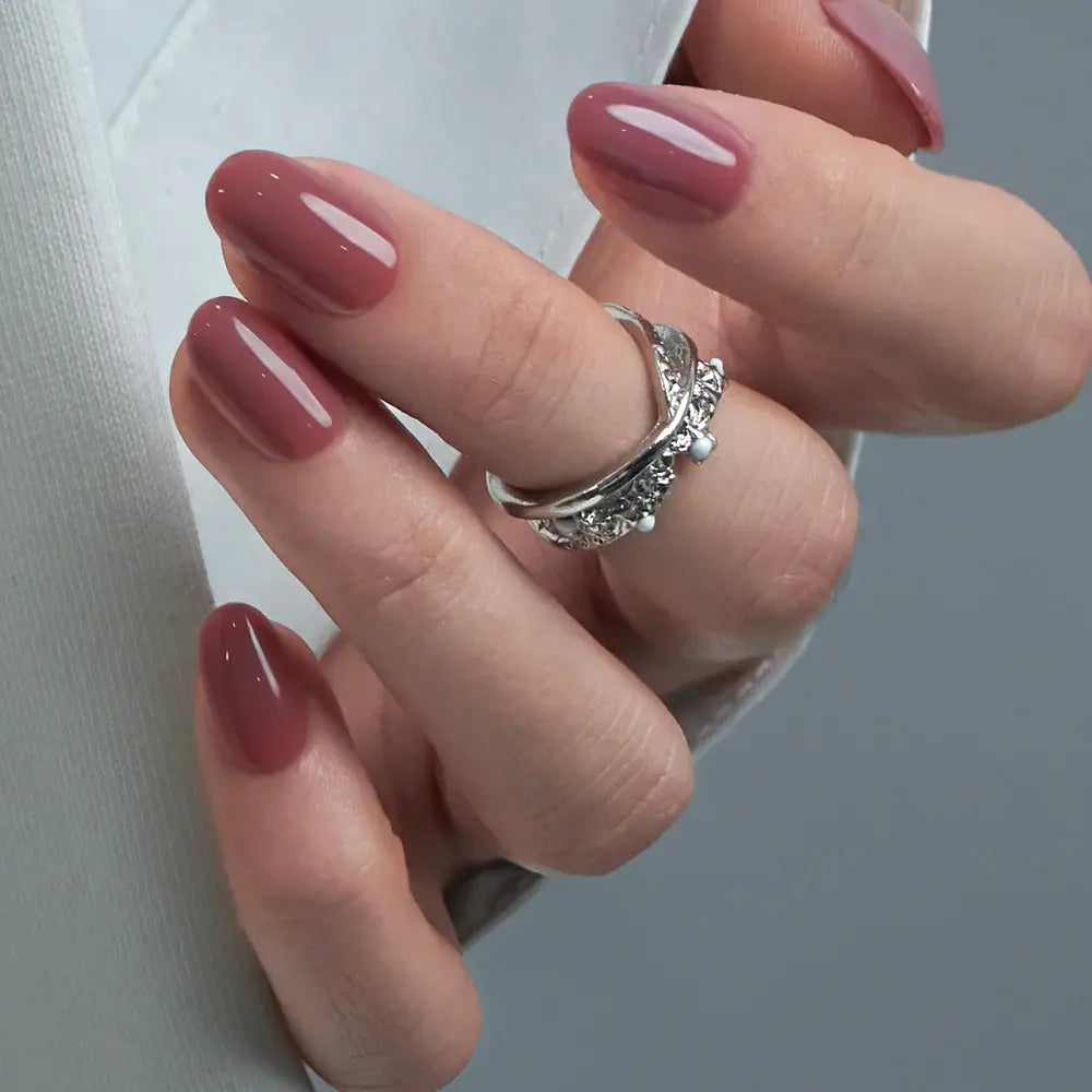 Milky White Press on Nails | Curvlife Nail | 30Pcs | Glossy Natural Finish | Easy Apply, Comfortable & Durable | Daily, Business & Elegant Nail Art | Summervibes
