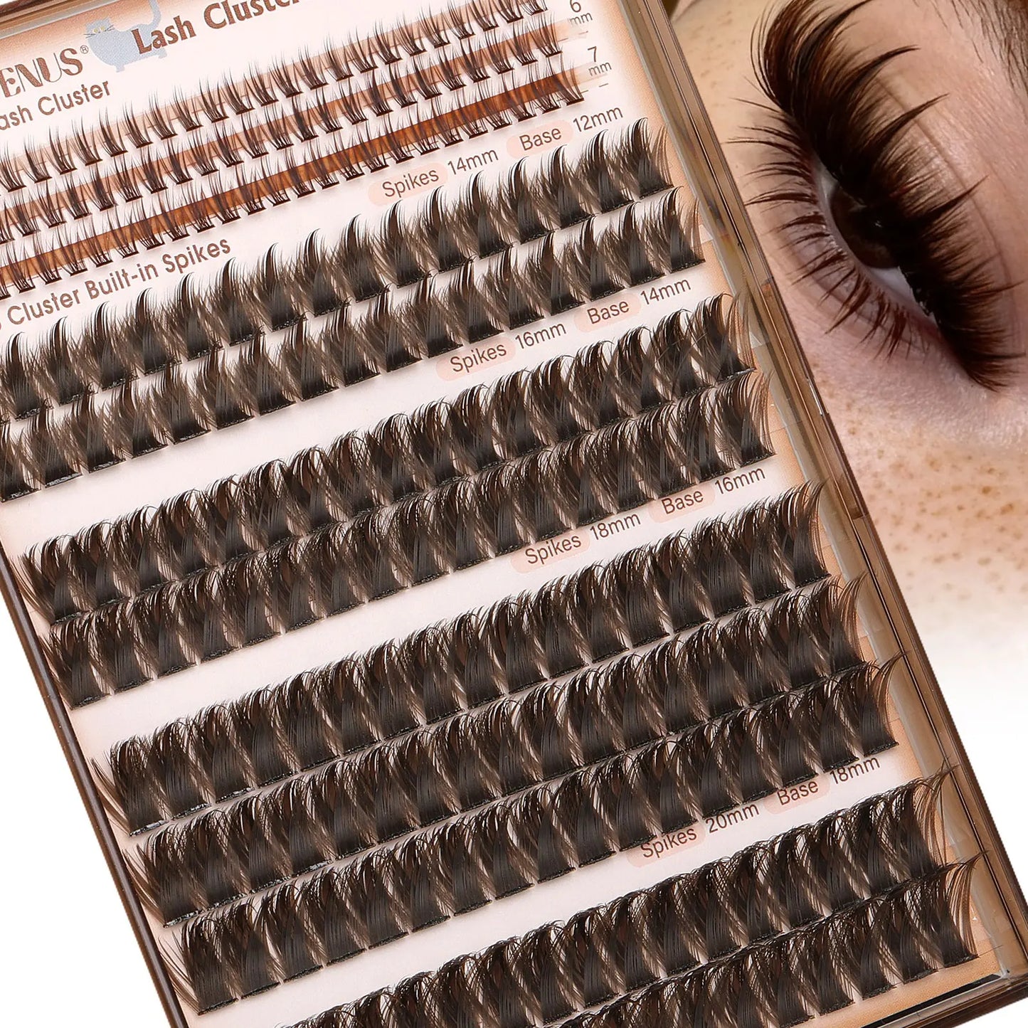 Goddvenus Spiky Slay Manga Lash Clusters with Spikes Pre-Spikes Wispy Cluster Eyelash Extensions Fluffy Anime Eyelashes Clusters Reusable Faux Mink Fairy Individual Lash Extension D Curve 12-18Mm 204 Pieces - Cosmetic, Makeup