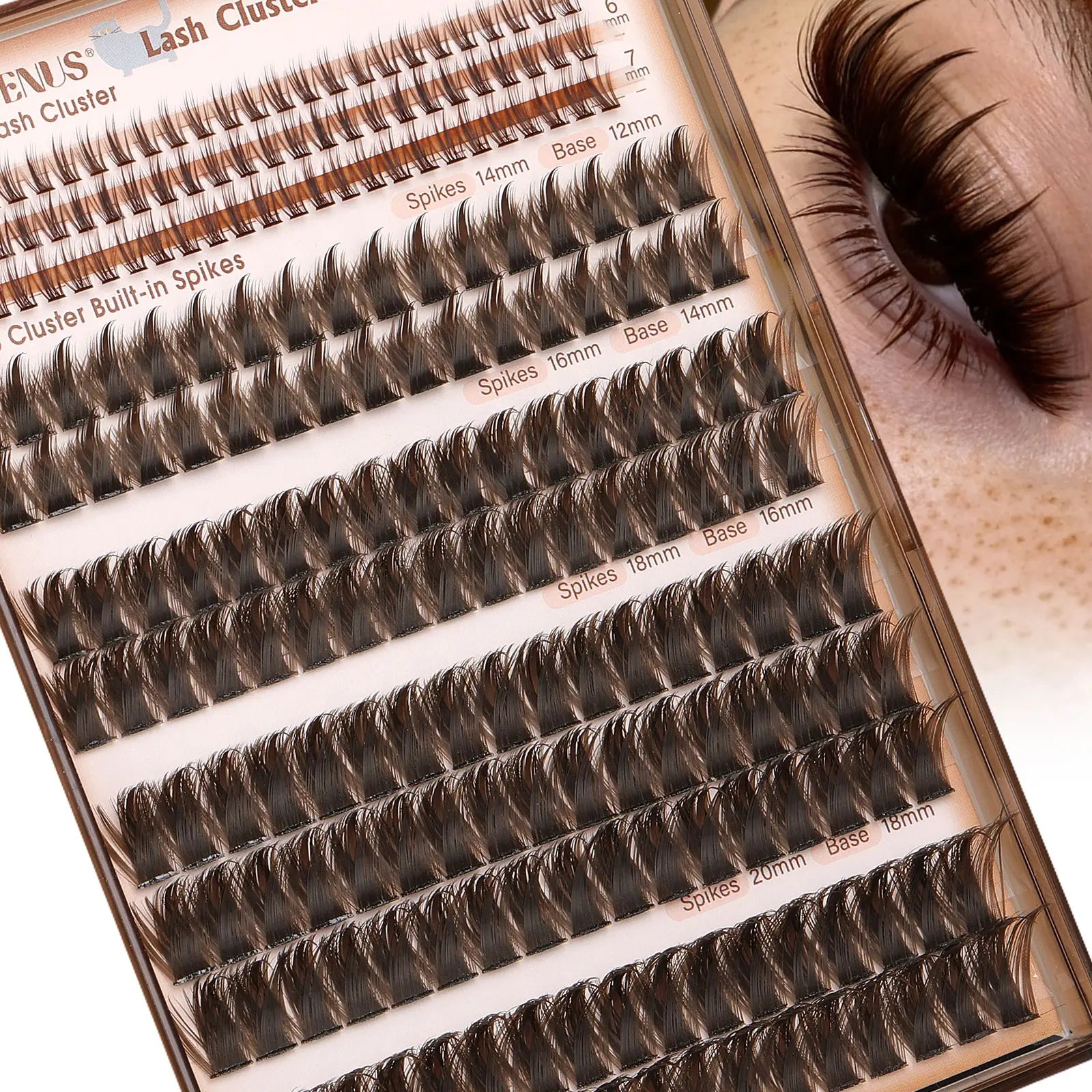 Goddvenus Spiky Slay Manga Lash Clusters with Spikes Pre-Spikes Wispy Cluster Eyelash Extensions Fluffy Anime Eyelashes Clusters Reusable Faux Mink Fairy Individual Lash Extension D Curve 12-18Mm 204 Pieces - Cosmetic, Makeup