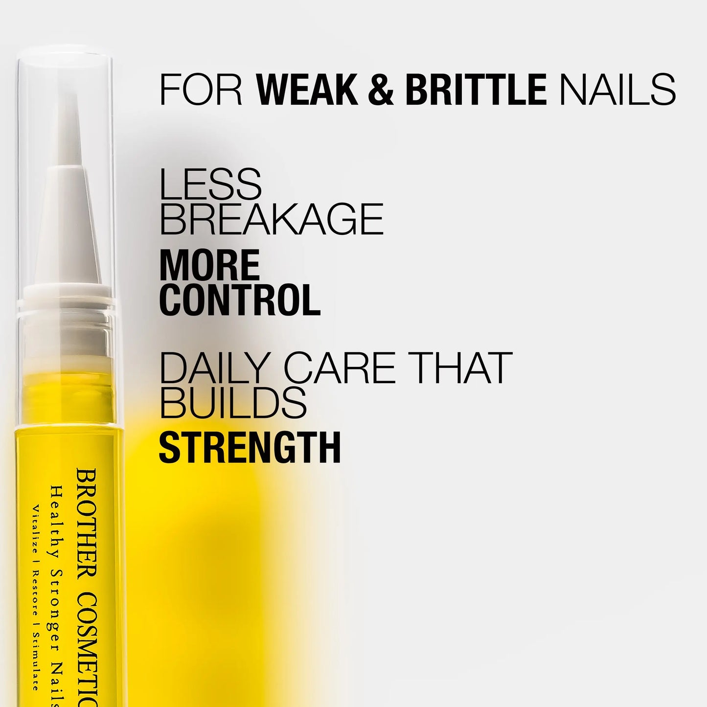 Brother Cosmetics Nail Growth Support Oil for Strength and Moisture | Cuticle Oil for Damaged, Dry, Brittle Nails