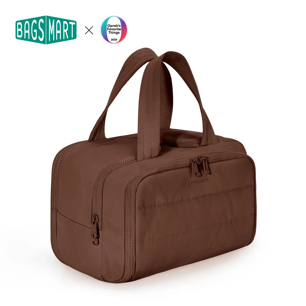 BAGSMART Crush 4-In-1 Puffy Multi-Functional Travel Toiletry Bag for Women Large Capacity Organizer with Handle for Accessories Essentials Toiletries Makeup Organizer Storage Bag Brush Pouch Travel Essentials Tiktokshopsummersale Tiktokshopbacktoschool