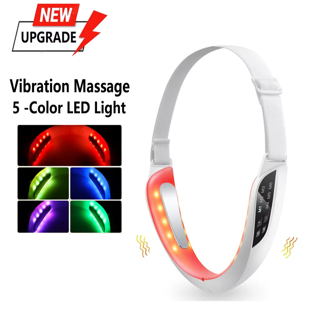 Electric V Face Lifting Beauty Device 6 Modes 8 Levels Facial Firming Massager Double Chin Removal Skin Care Tool