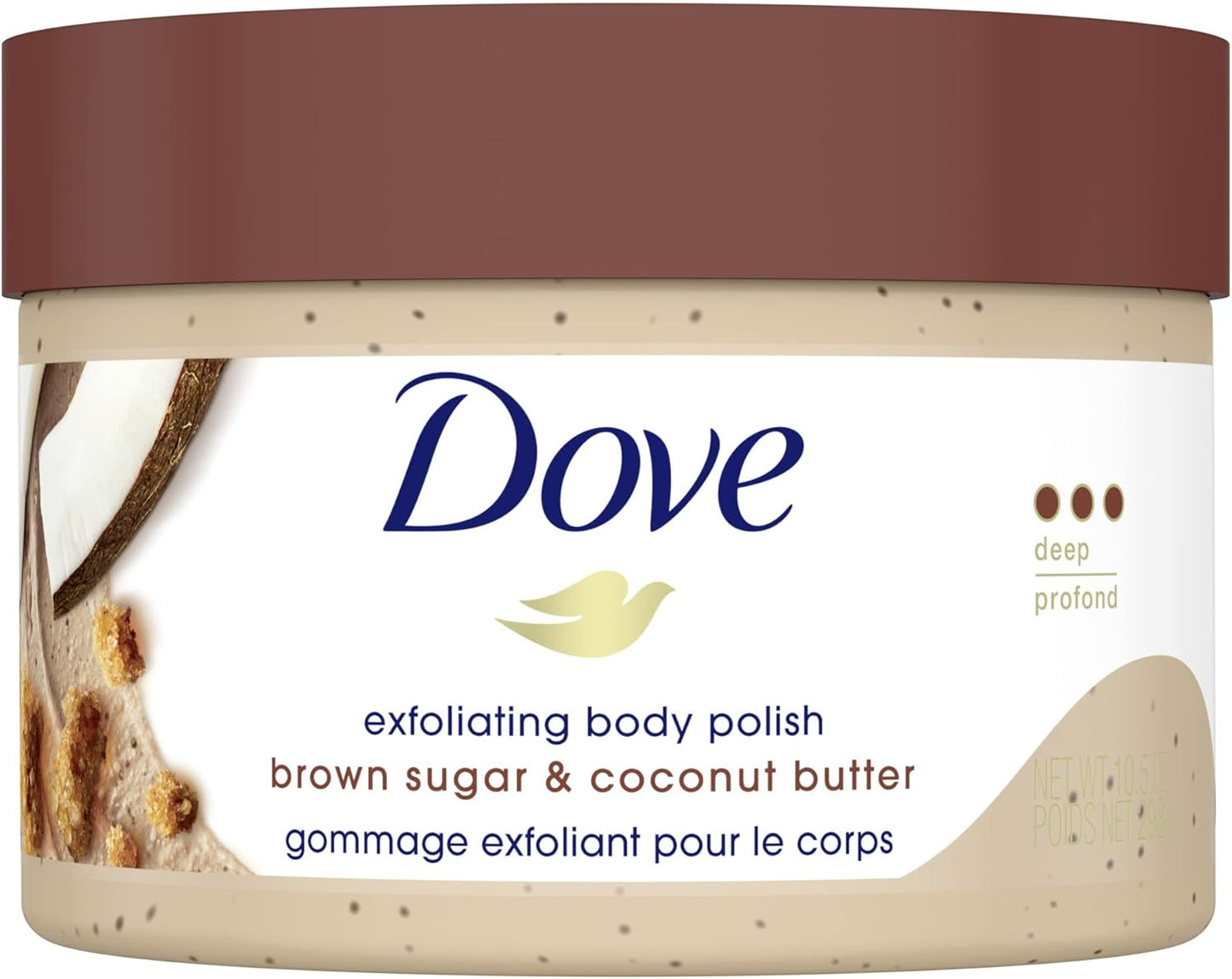 Exfoliating Body Polish with Brown Sugar and Coconut Butter - 298g for Silky Smooth Skin and Nutrient Restoration