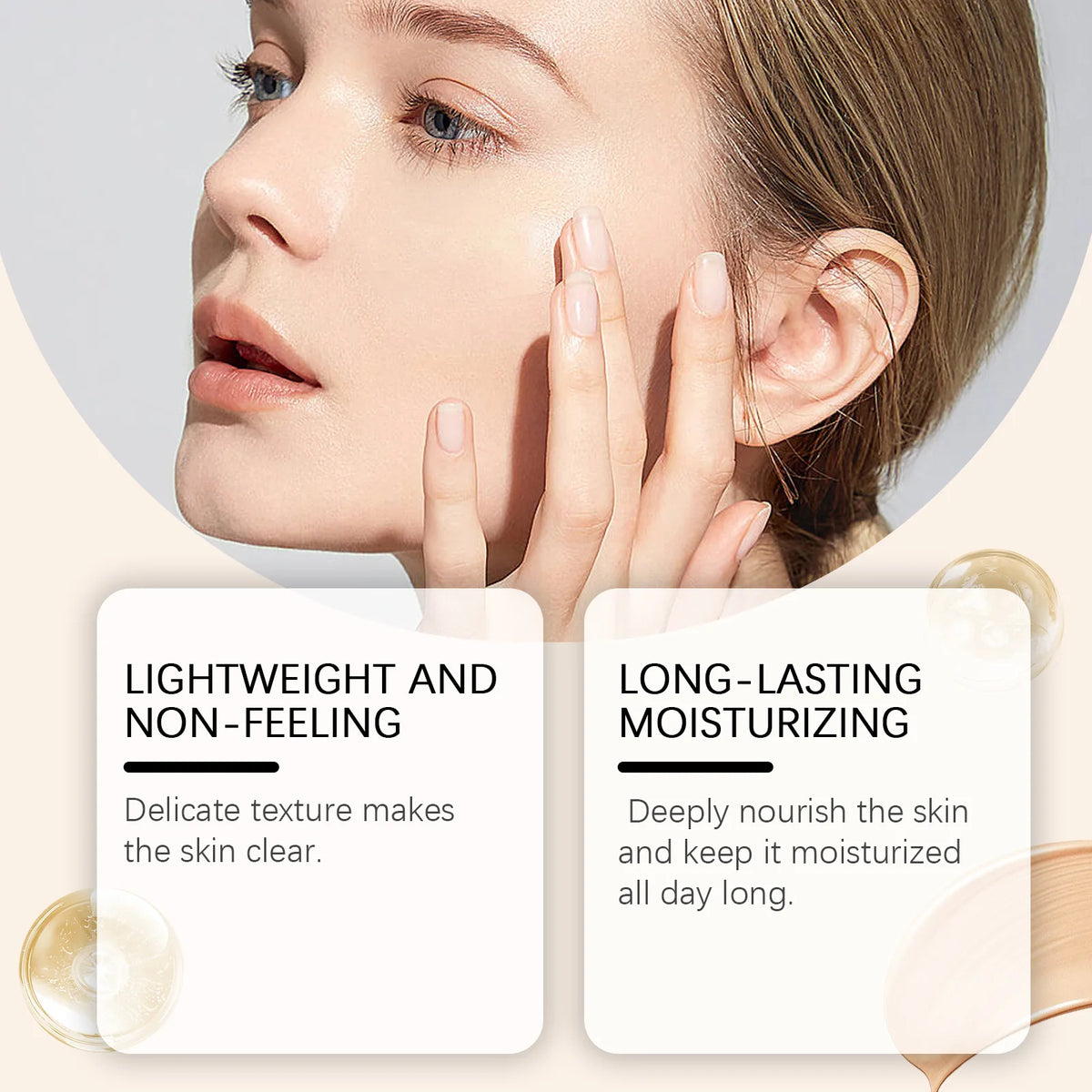 Transform Your Look with the 4-in-1 Magic Color Changing Foundation Liquid - Soft Matte, Hydrating, and Waterproof with SPF 50!