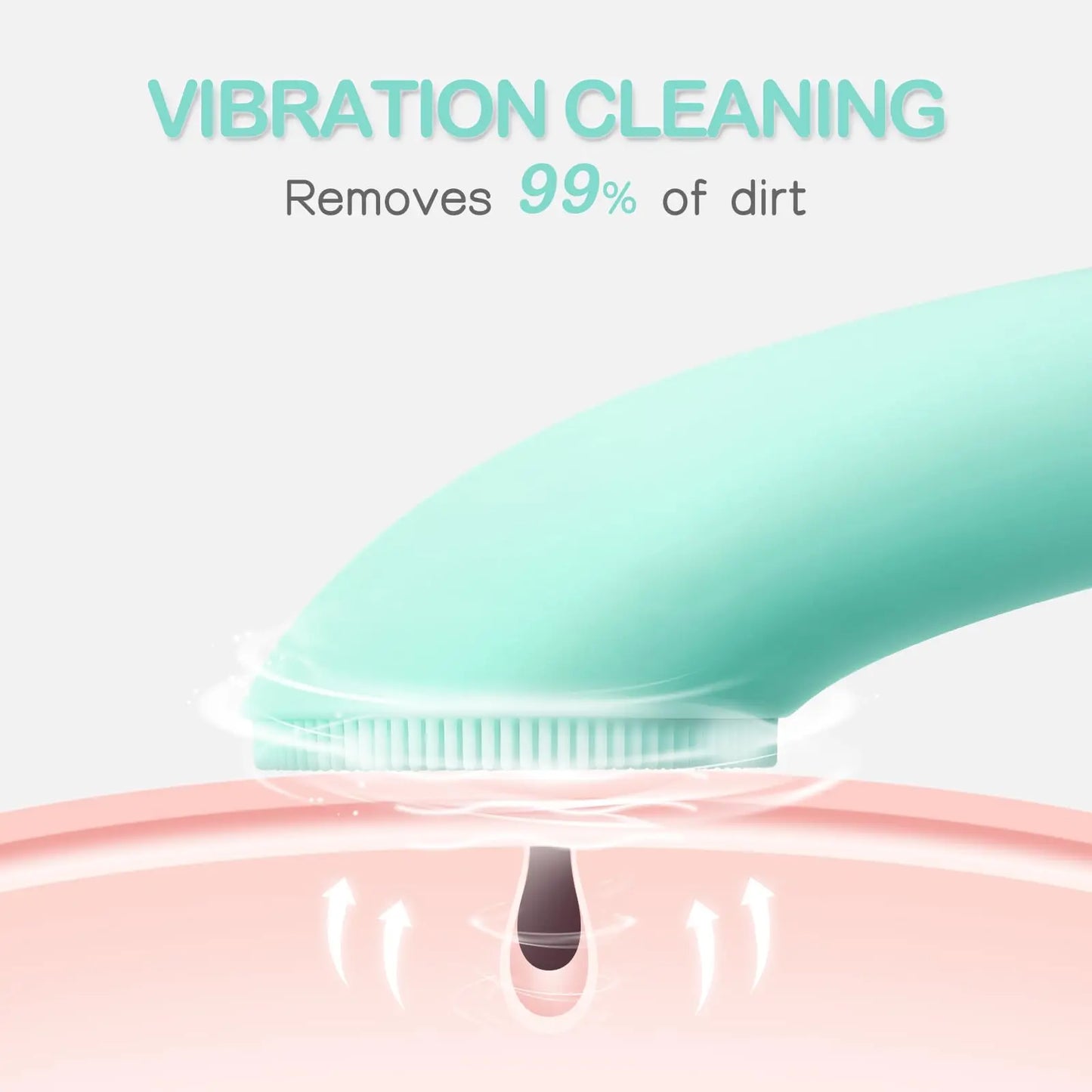 Facial Cleansing Brush, PRITECH Heatable Vibrating Face Scrubber with Massage, Silicone Face Scrubber for Women & Men, Electric Facial Cleanser for Deep Cleansing, Gentle Exfoliating Minihygieneproducts.