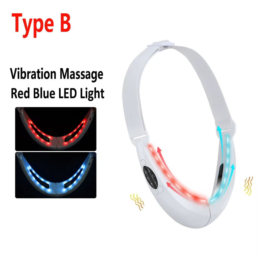 Electric V Face Lifting Beauty Device 6 Modes 8 Levels Facial Firming Massager Double Chin Removal Skin Care Tool